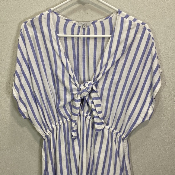 Rails Charlotte grenadines stripes tie print dress beachy boho - Picture 3 of 13